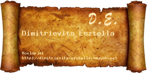 Dimitrievits Esztella névjegykártya